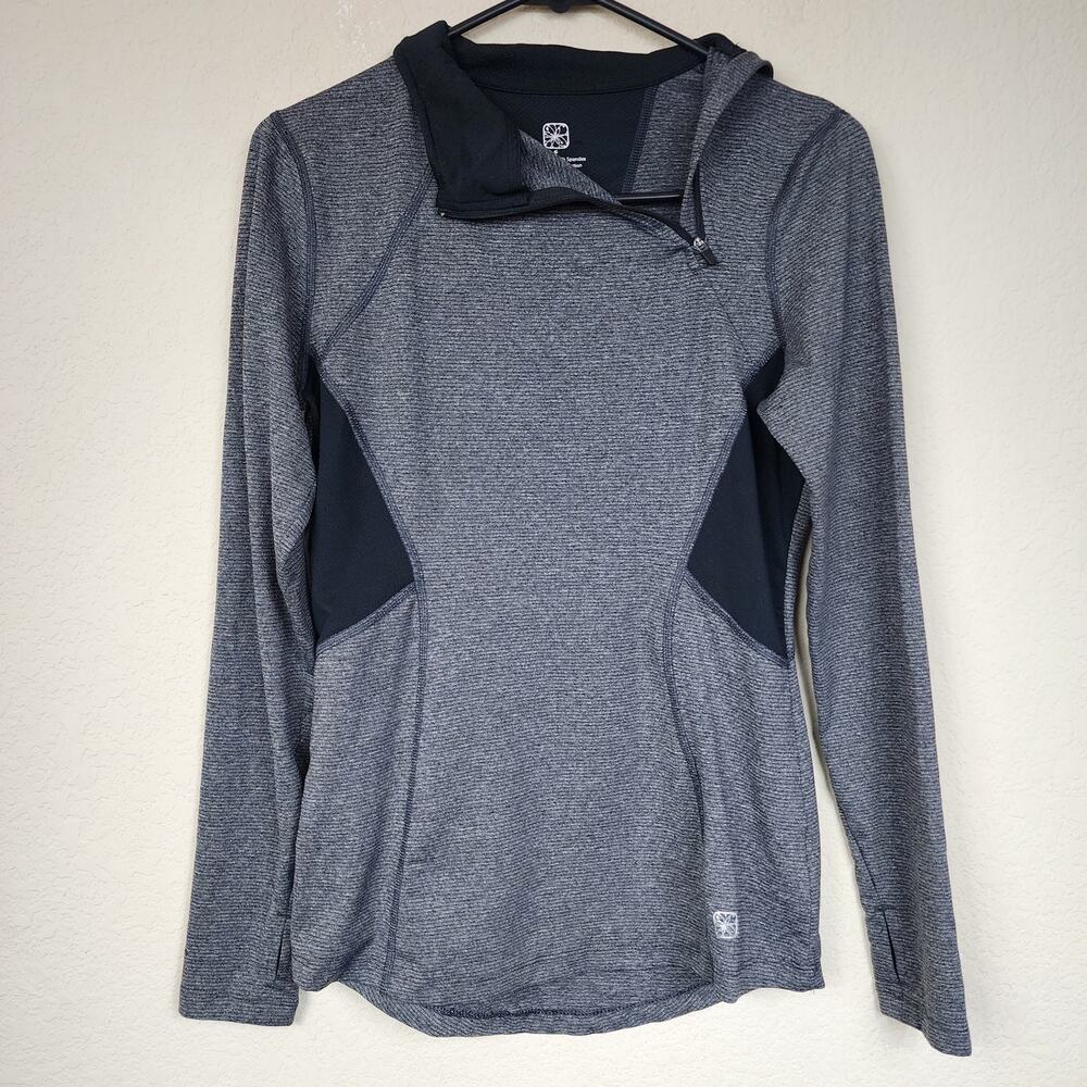 Egyptian Dark Gray Long Sleeve Small Athletic Top
